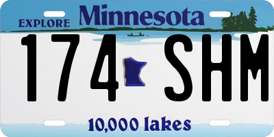 MN license plate 174SHM
