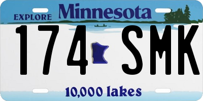 MN license plate 174SMK