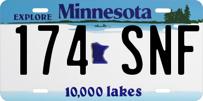 MN license plate 174SNF