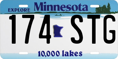 MN license plate 174STG