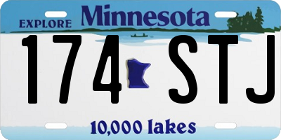 MN license plate 174STJ