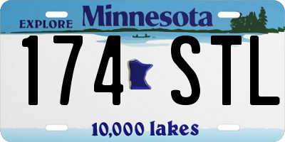 MN license plate 174STL