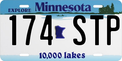 MN license plate 174STP