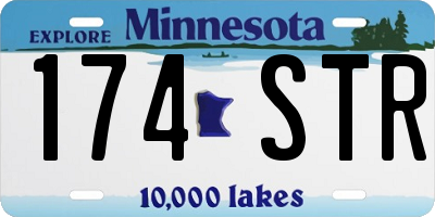 MN license plate 174STR