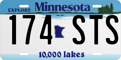 MN license plate 174STS