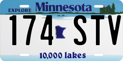 MN license plate 174STV