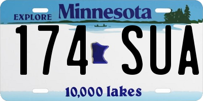 MN license plate 174SUA