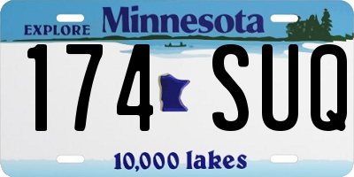 MN license plate 174SUQ