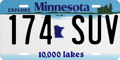 MN license plate 174SUV