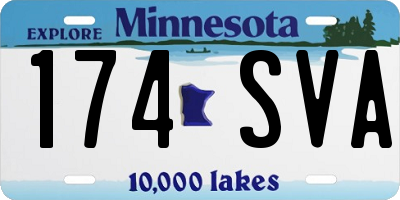 MN license plate 174SVA