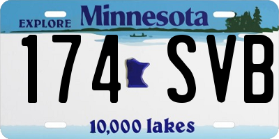 MN license plate 174SVB