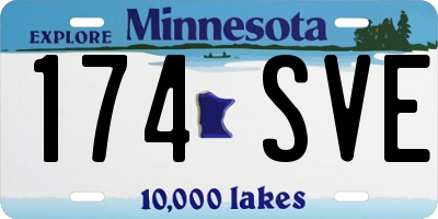 MN license plate 174SVE