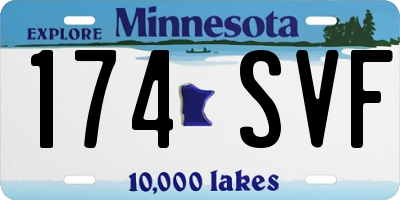 MN license plate 174SVF