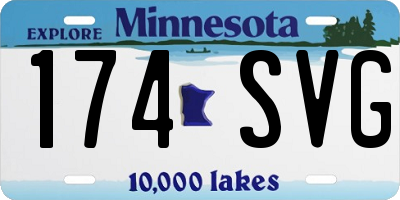 MN license plate 174SVG