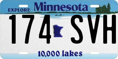 MN license plate 174SVH