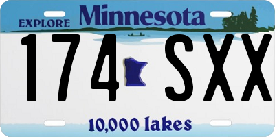 MN license plate 174SXX