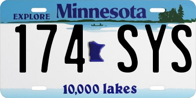 MN license plate 174SYS