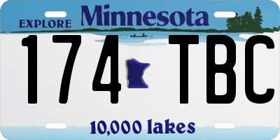 MN license plate 174TBC
