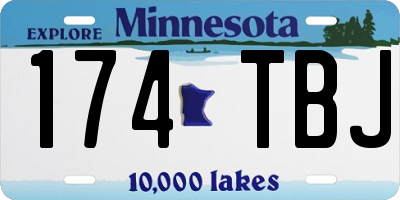 MN license plate 174TBJ
