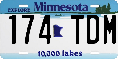 MN license plate 174TDM