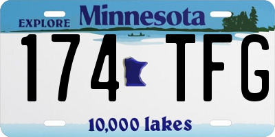 MN license plate 174TFG