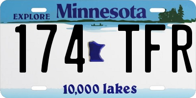 MN license plate 174TFR