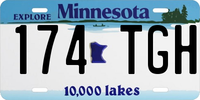 MN license plate 174TGH
