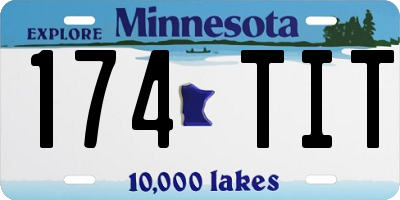 MN license plate 174TIT