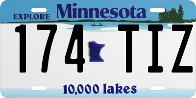 MN license plate 174TIZ