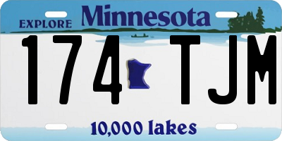 MN license plate 174TJM