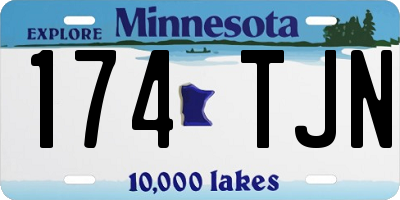MN license plate 174TJN