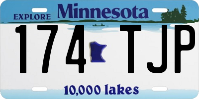 MN license plate 174TJP