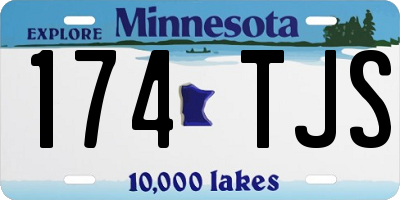 MN license plate 174TJS