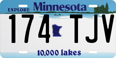 MN license plate 174TJV
