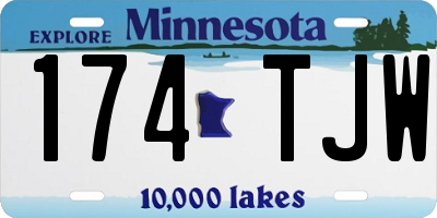 MN license plate 174TJW