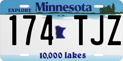 MN license plate 174TJZ