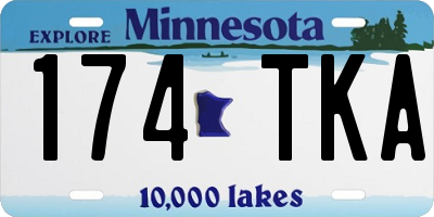 MN license plate 174TKA