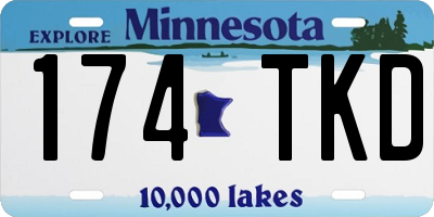 MN license plate 174TKD