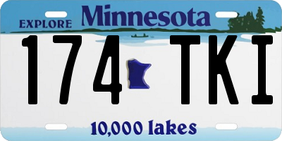MN license plate 174TKI