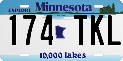 MN license plate 174TKL
