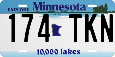 MN license plate 174TKN