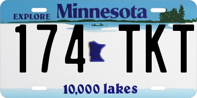 MN license plate 174TKT
