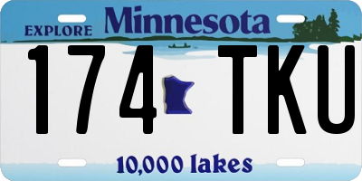 MN license plate 174TKU