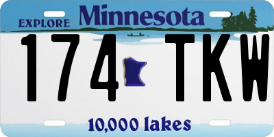 MN license plate 174TKW