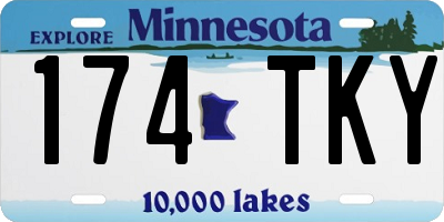 MN license plate 174TKY