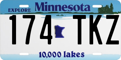 MN license plate 174TKZ
