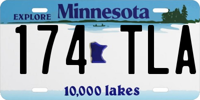 MN license plate 174TLA