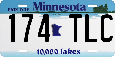 MN license plate 174TLC
