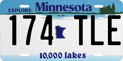MN license plate 174TLE