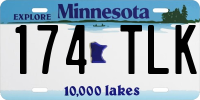 MN license plate 174TLK